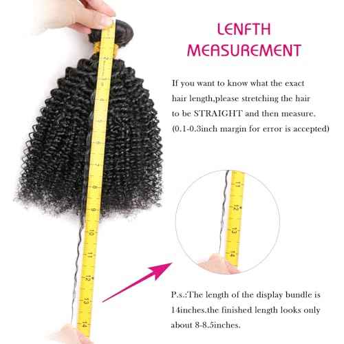 100% Unprocessed Afro Curly Human Hair Bundles 10A Brazilian Virgin Human Hair 2 Bundles 18 20 Inch Curly Weave Hair Extensions Natural Black Color for Women