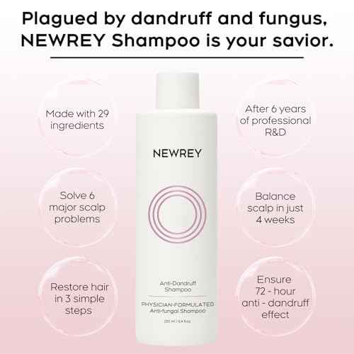 24HR Fast Itch Relief Anti-Fungal Shampoo for Psoriasis, Seborrheic Dermatitis & Folliculitis, Relieves Itchy, Dry Scalp, Sulfate & Paraben Free Anti-Dandruff Shampoo for Men and Women, 8.4 fl oz
