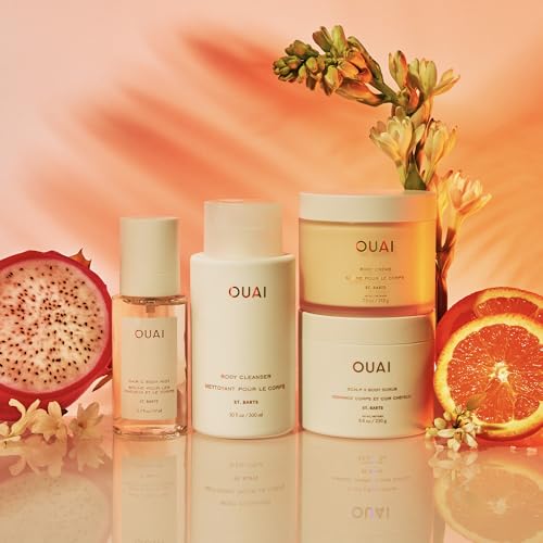 OUAI St. Barts Hair and Body Mist - Tropical-Scented Hair Perfume and Body Spray - Notes of Dragonfruit, Orange Blossom, Tuberose & Musk (8 Fl Oz)