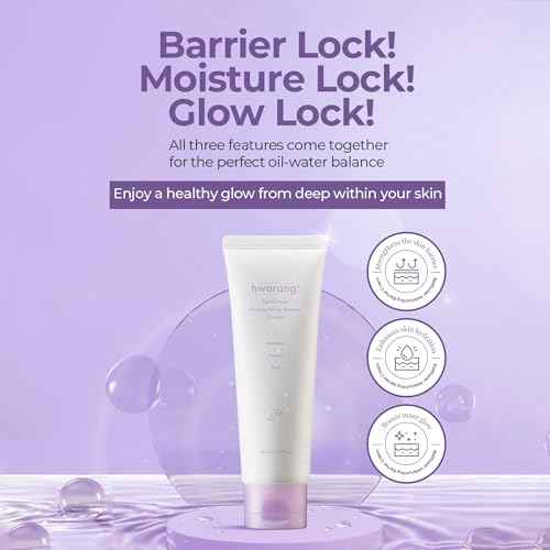 hwarang' Bellflower Moisturizing Barrier Cream | Daily Face Moisturizer for Dry to Combo Skin | Ceramides, Panthenol, Ectoin & Guaiazulene | Hydrating Korean Skincare | 2.7 Fl Oz