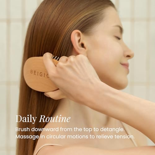 BEIGIC Scalp Massage Hair Brush - Non-Static Hair Scalp Massager Hair Growth - Small & Portable Detangler Brush