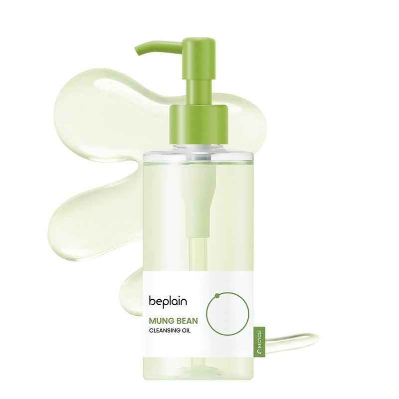beplain Mung Bean Cleansing Oil(6.76fl.oz/200ml)| Fragrance-Free | Non-Comedogenic Tested| Makeup Blackhead Remover & Deep Pore Cleanser| Suitable for Sensitive Skin| Double Cleansing Korean Skincare