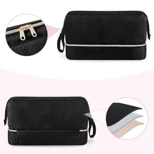 Fasrom Travel Case Compatible with Shark Flexstyle Hair Dryer, Wide-open Hair Tools Bag Compatible with Dyson Airwrap Attachments Storage for Women Travel Essentials, Black (Patent Design, Bag Only)