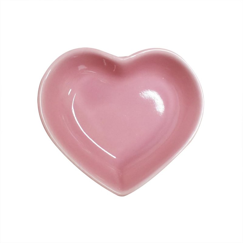 Albedel Pink 6 pcs Heart Shaped Porcelain Soy Sauce Dish Ceramic Dip Dipping Bowls 1.65 oz for Dinner Baking BBQ and Cooking