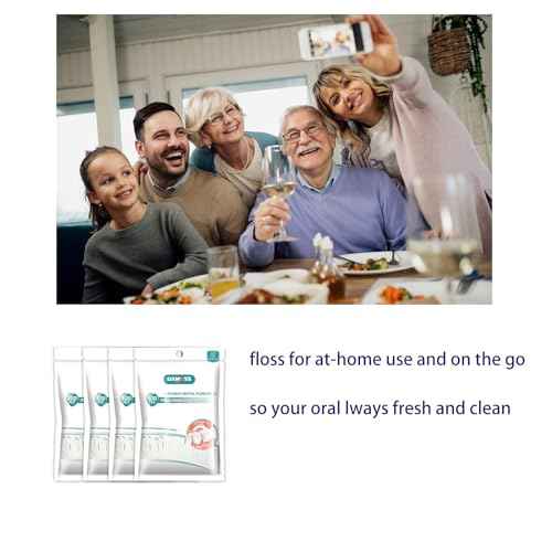 400 Count Dental Floss Picks-Tooth Picks Flossers for Adults-LIAMOSS No Break& No Shred Floss Sticks-Family Best Dental Oral Care Set(Pack of 4)