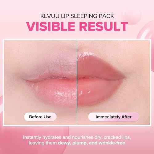 Klavuu Lip Mask Sleeping Pack (0.7oz) ? Overnight Deep Hydrating Korean Lip Balm Treatment for Very Dry, Chapped Lips | Lip Lightening & Plumping with Instant Hydration | Gentle Exfoliating (Berry)