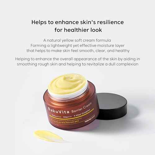 THANKYOU FARMER BakuVita Barrier Cream - Bakuchiol Cream, Day & Night Korean Moisturizer, Bakuchiol Retinol Alternative, Vitamin C + E Korean Serum, Pore Care, Firming, Vegan 1.75 fl oz (50ml)
