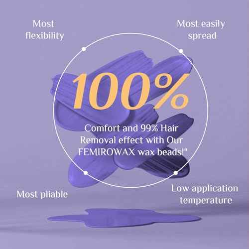 Wax Beads, 1lb Hard Wax Beans for Hair Removal Sensitive Skin with Lavender Formula Waxing Beads for Full Body Brazilian Bikini Face Eyebrow at Home Wax Refill for Women Men