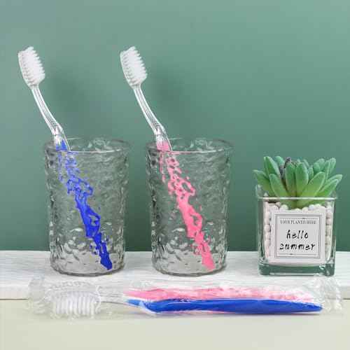 500 pcs Prepasted Disposable Toothbrushes Bulk Individually Wrapped Pre Pasted Soft Bristle Tooth Brush Set Travel Toothbrushes for Homeless Gift Hotel Camping Travel