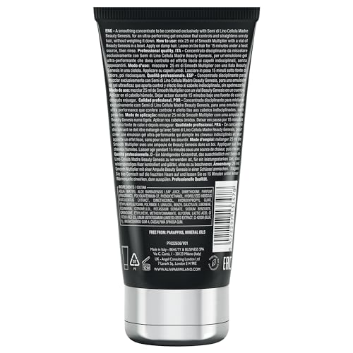 Alfaparf Milano Semi di Lino Cellula Madre Smooth Multiplier - Shiny Hair Gel Treatment for Daily Frizz Control - Use As a Smoothing Anti Frizz Gel for Hair Shine + Manageability (5.07 fl oz)