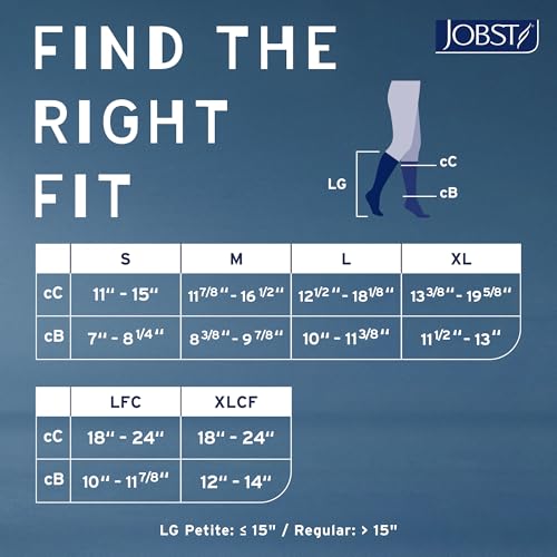 JOBST Relief Knee High Graduated Compression Socks 20-30mmHg - Comfortable Unisex Design - Closed Toe