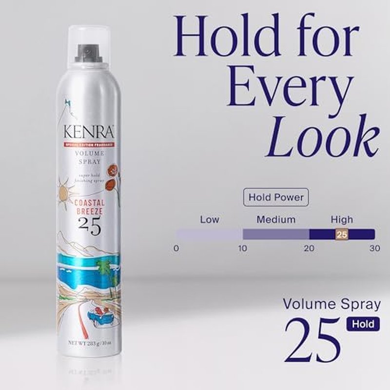 Kenra Professional Volume Spray 25 - Super Hold Hairspray for All Hair Types | Flake-Free, Fast-Drying, Humidity Resistant