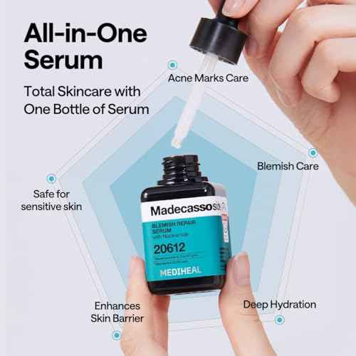 Mediheal Madecassoside Repair Serum 1.35 fl.oz - Blemish Care, Fades Pigmentation and Freckles & Skin Soothing & Hydration - with Centella Asiatica, Niacinamide