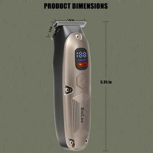 Multifunctional Hair Clipper with LED Screen, Cordless Rechargeable Beard Trimmer, Body Groomer with 10 Accessories for Men Women Home Travel Use
