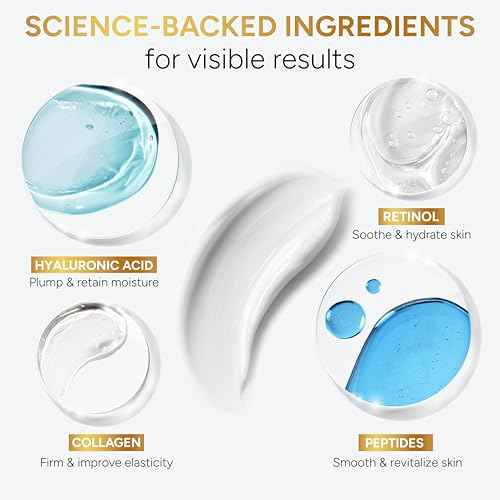 Retinol Cream for Face with Collagen, Peptides - Anti Aging Wrinkle Cream for Women and Men - Day-Night Facial Moisturizer with Hyaluronic Acid - Tightening and Skin Firming - Neck & D?collet?