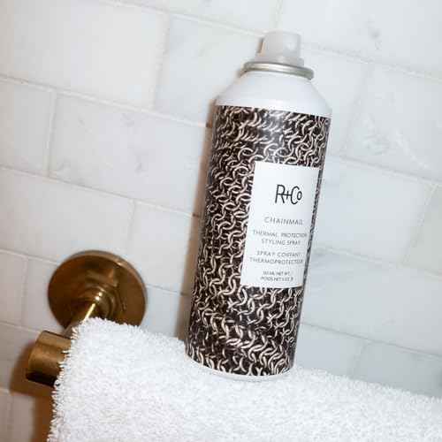 R+Co Chainmail Heat Protection Spray For Hair | Thermal Protection + Flexible Hold + Silky Shine | Vegan + Cruelty-Free