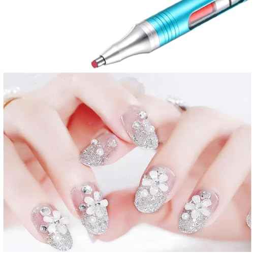 Diamond Art Pen Refillable Wax Pen for Diamond Painting, Metal 5D Diamonds Art Accessories Pens with a Multi Placer, Blue