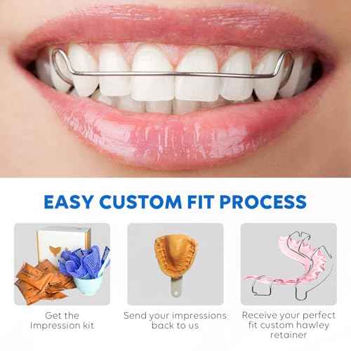2 Custom Hawley Retainers for Teeth Retention ? Comfortable & Durable Upper & Lower Retainers, Personalized Fit