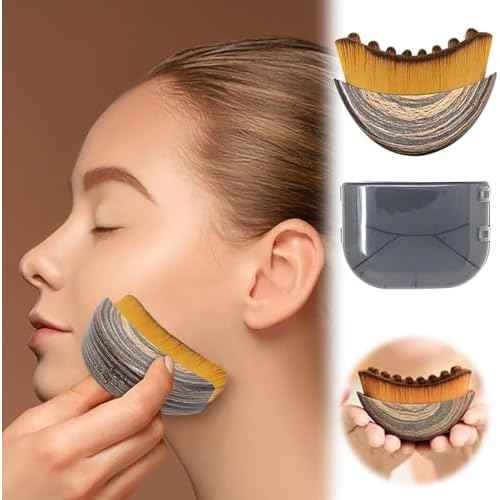 Lymphatic Contour Face Brush, Dry Face Brush for Lymphatic Drainage Massager -Anti-Puffiness, Lift, Chin & Jawline Sculpting (1PCS Soft Gua Sha Brush)