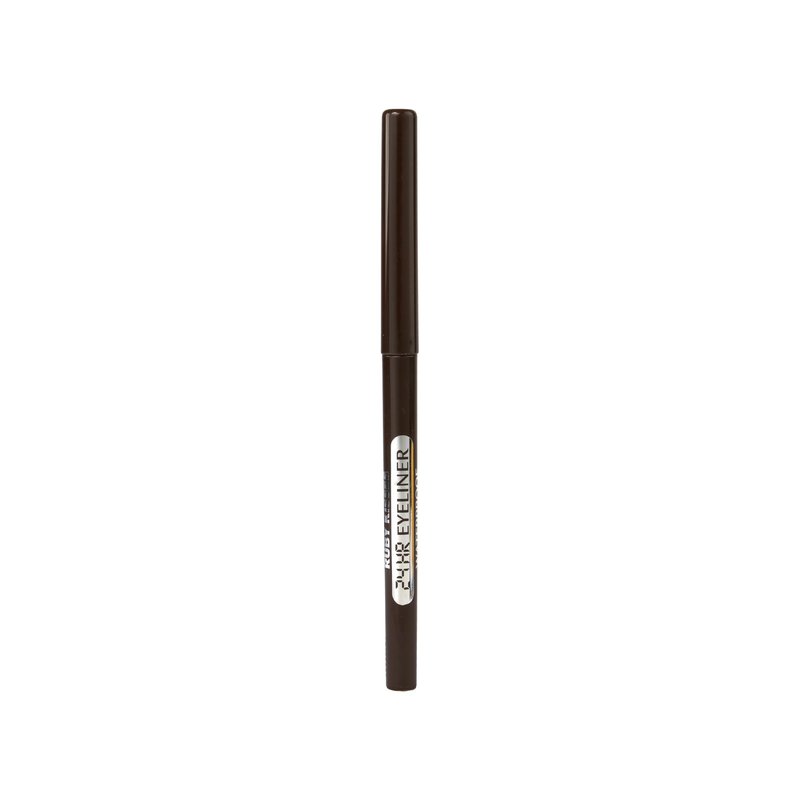 Ruby Kisses Pencil Eyeliner, Retractable Eyeliner, Waterproof, Smudge-Proof Eye Makeup, High Pigmented, 24H Long Lasting Eyepencil (Deep Brown)