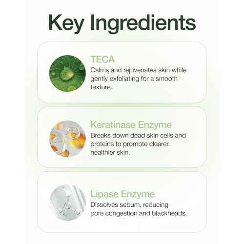 CENTELLIAN 24 Madeca Enzyme Cleansing Powder (2.03fl oz) - Gentle Daily Exfoliating Face Cleanser & Mask for Smooths Skin, Reduces Oil & Remove Impurities, Korean Skin Care. TECA, Mint Powder