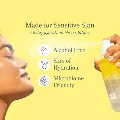 Beekman 1802 Milk Shake Mini Hydrating Face Mist - Hyaluronic Acid & Squalane Facial Mist Minimizes Pores & Gently Moisturizes, Goat Milk Skin Toner Spray, Lightweight, Fragrance Free, Travel Size
