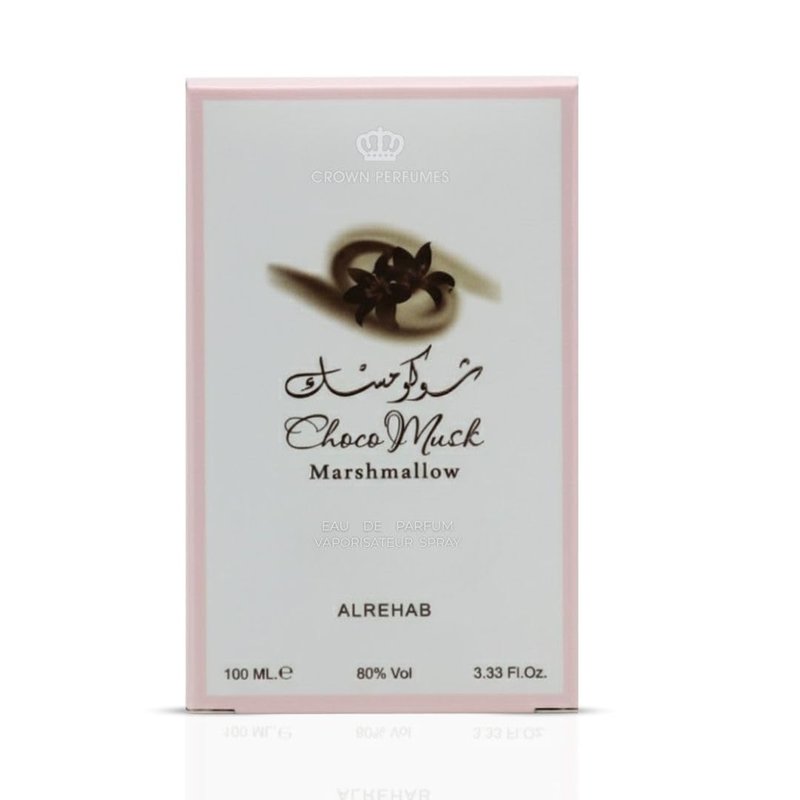 Al Rehab Choco Musk Marshmallow – Sweet, Gourmand, Chocolate, Vanilla – Eau de Parfum Spray Long-Lasting Fragrance for Unisex, 3.4 Ounce / 100ml