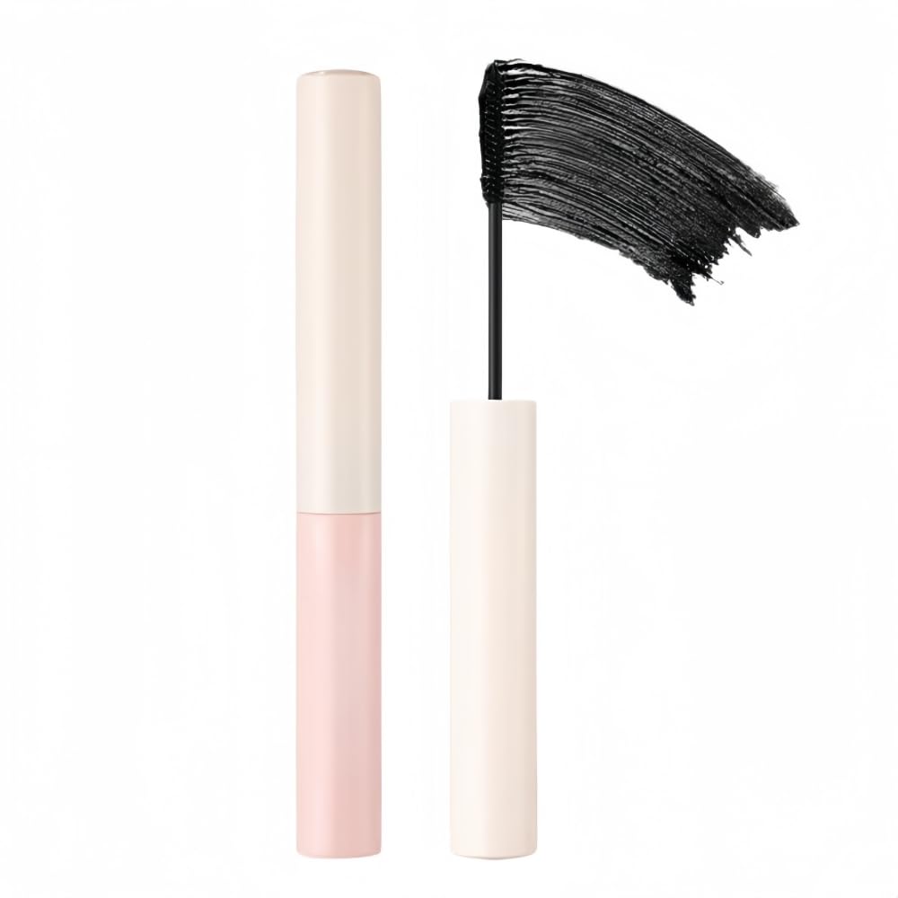 Waterproof Mascara with Ultra-Precise Adjustable Brush, Precise Application, Lengthening, Smudge-Proof, Easy to Remove, Long-Lasting, Natural, for Lower/Thin/Short Lashes/Sparse Eyelashes(1pc) (Black)