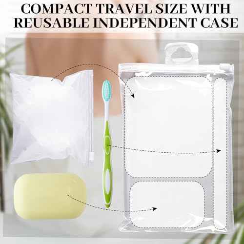 12 Pcs Travel Size Loofah Individually Wrapped, Small Shower Puff Bath Sponge Pouf Ball Bulk Mesh Bath Puff Mini Loofah Sponge with Case Bulk for Shower Care (25g,White)
