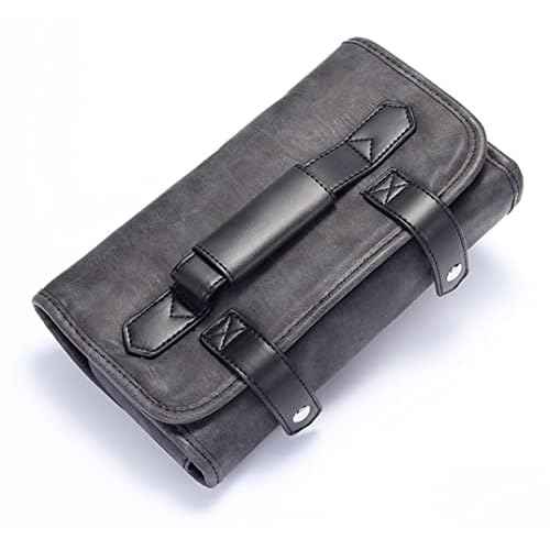 PERFEHAIR Professional Hair Stylist Scissor Cases - Hair Cutting Barber Grooming Shear Tools Holder Pouch Carrying Bag, PU Synthetic Leather, Black