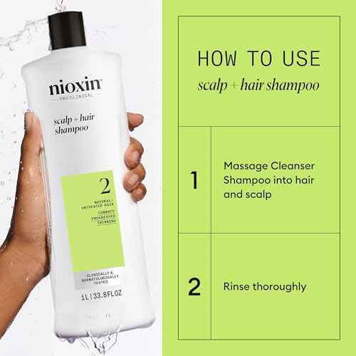 Nioxin Shampoo & Conditioner Liter Duo Sets | Prepacks with Pumps Included | Systems 1-4 | For Natural, Colored, & Damaged Hair with Light to Progressed Thinning | Strengthen & Boost Hair Density