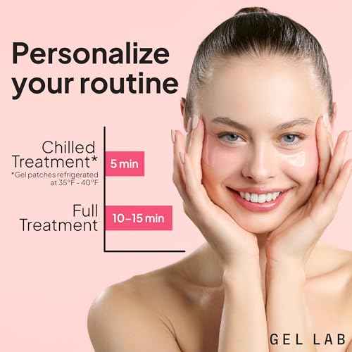 Gel Lab RENEW Retinol & Collagen Under Eye Patches - Korean Skincare Hydrating Eye Mask for Fine Lines, Wrinkles, Firming, Brightening - 60 Patches
