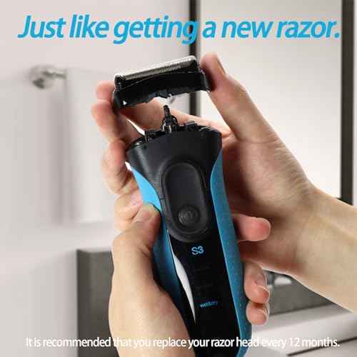 2 Pack 32B S3 Electric Replacement Shaver Head for Series 3 Shaving Razors, Compatible with S3 3040s 3080s-4 370cc 3070cc 3000s 3010, 3090cc Etc.