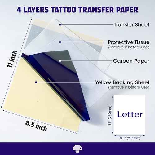 Phomemo Tattoo Transfer Paper 8.5" X 11" - 100 Sheets of Stencil Paper, Tattoo Transfer Kit - for Tattoo Artists and Enthusiasts, Compatible with TP81, Itari A886, TATTMUSE Tattoo Machines
