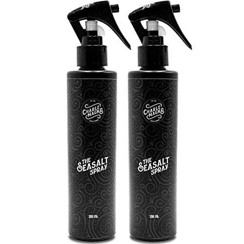 Charlemagne Sea Salt Spray for Men - 6.76 fl oz, 2 Pack - Sea Salt Hair Texture Spray for Beach Hair Waves & Volume, Matte Hold & Heat Protection - Made in Germany