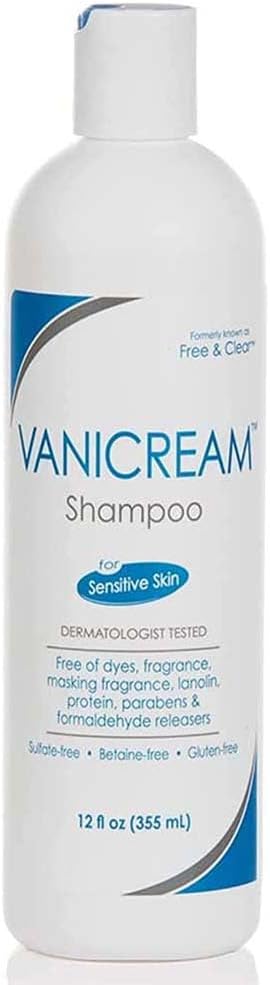 Vanicream Shampoo for Sensitive Skin - Dermatologist Tested, Sulfate-Free, 12 fl oz (Pack of 3)