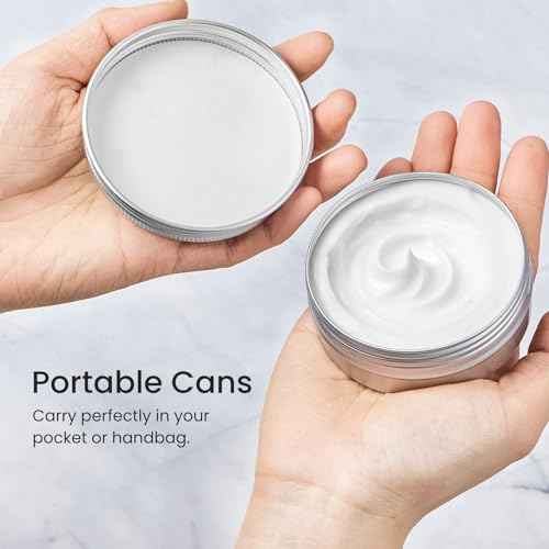 TUZAZO 12Pack 2 Oz Aluminum Tin Cans with Screw Lid and Labels, Refillable Travel Sized Cosmetic Containers Small Tins for Salves, Lotion Bars, Beard Balms, Candles