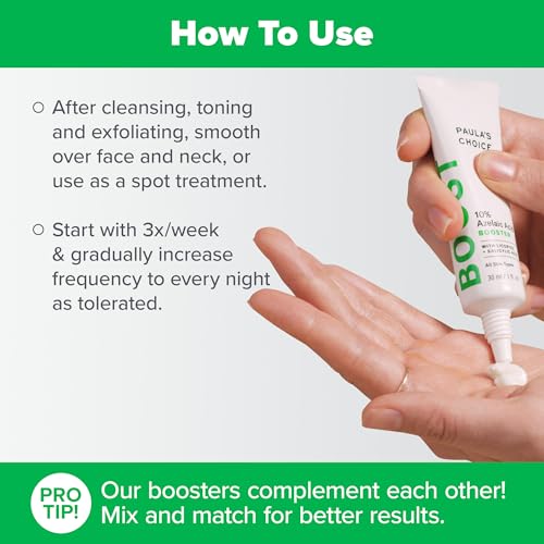 Paula's Choice BOOST 10% Azelaic Acid Booster Cream Gel Face Serum with Salicylic Acid, Oil-Free Skin Brightening Serum for Face, Fragrance-Free