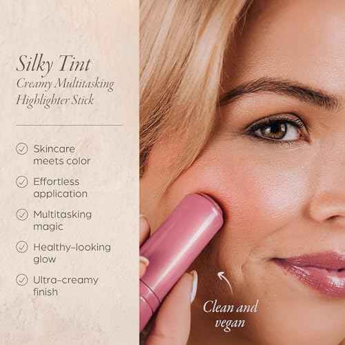 P?R MINERALS Silky Tint Creamy Multitasking Makeup Stick with Peptides - Lip and Cheek Stick with Natural, Healthy-Looking Glow & Ultra-Creamy Finish