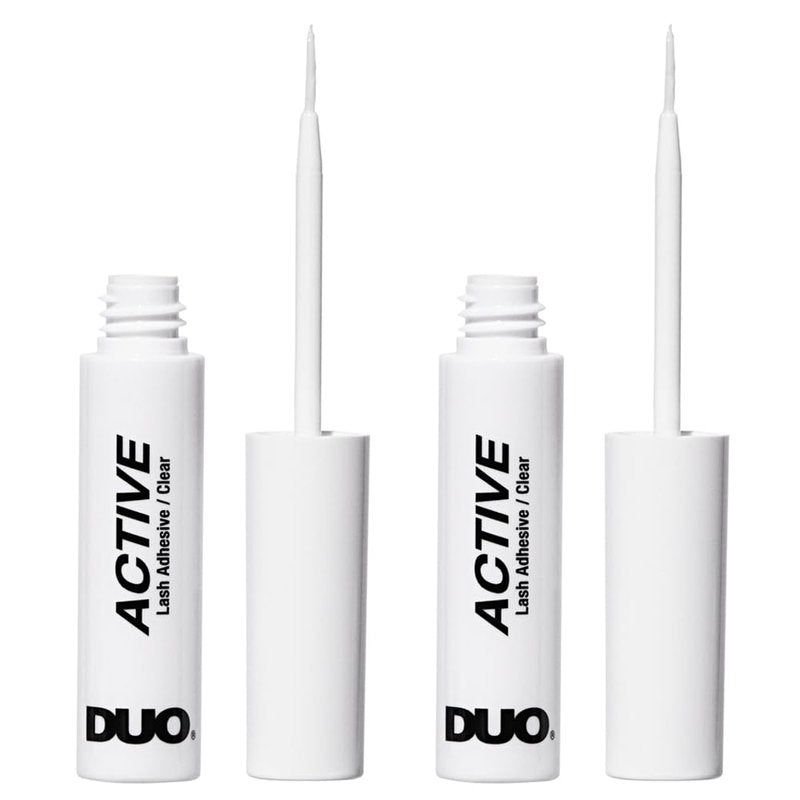 Active Clear Eyelash Glue - Water-Resistant & Long-Lasting Adhesive for Strip Lashes | 0.16 oz, 2 Pack