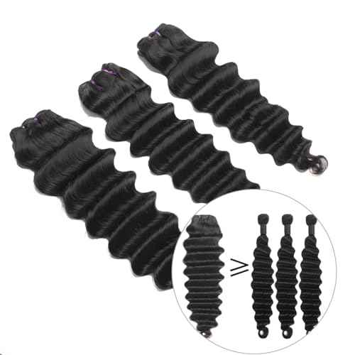 Loose Deep Wave Bundles Human Hair 3 Bundles 16A Loose Deep Curly Bundles Human Hair Wet and Wavy Bundles Brazilian Virgin Loose Deep Wave Human Hair Bundles Deep Curly Human Hair Extensions
