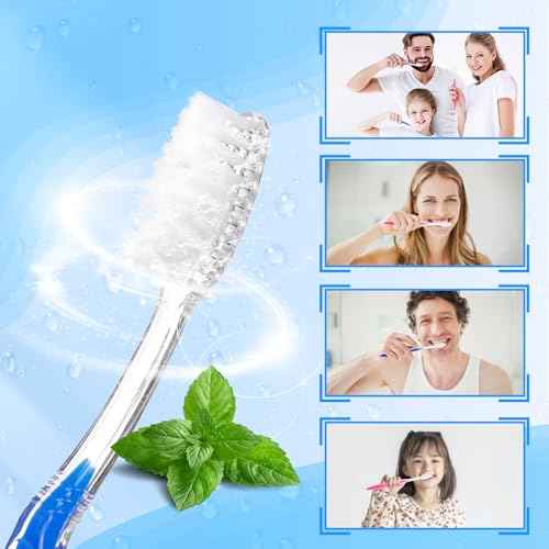 500 pcs Prepasted Disposable Toothbrushes Bulk Individually Wrapped Pre Pasted Soft Bristle Tooth Brush Set Travel Toothbrushes for Homeless Gift Hotel Camping Travel