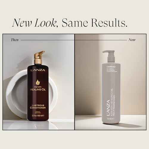 L'ANZA Keratin Healing Oil Conditioner for Dry Damaged Hair, Moisturizing, Detangles, Reduces Breakage, Adds Shine, Anti-Frizz, Color Safe Anti-Humidity Strengthening Care, Sulfate Free