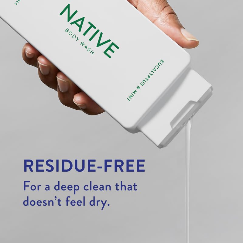 Native Body Wash - Naturally Derived Ingredients for Soft, Hydrated Skin | Eucalyptus & Mint, 18 oz