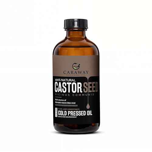 CARAWAY Cold Pressed Pure Castor Oil ? Indian Handmade | Therapeutic Grade | Edible | For Liver Detox, Hair Growth, Eyelashes, Skin, Constipation & Joint Pain | Glass Bottle ? 236ml