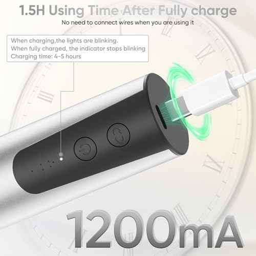 Electric Foot Callus Remover (6 Speed Adjustable), 2 in 1 Electric Foot File Nail Grinder, Rechargeable Foot Sander Pedicure Tools for Feet Dead Skin with Sandpaper Disk and Nail Drill Bits, Silver