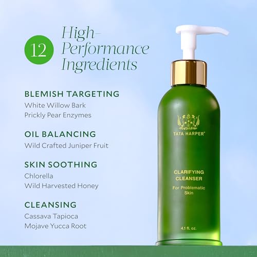 Tata Harper Clarifying Cleanser, Blemish, Oil-Control Face Wash, 100% Natural, Made Fresh in Vermont