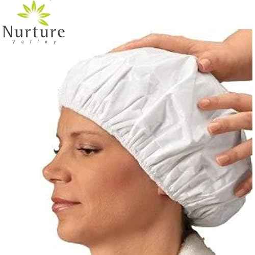 No Water Rinse Free Shampoo Cap by Nurture | Microwavable Washing & Conditioning Shower Caps to Wash Hair w/o Bath | Waterless Bathing | Disposable & Hypoallergenic for Adults, Bedridden & Elderly