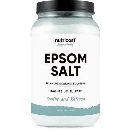 Nutricost Essentials Pure Epsom Salt 8 LBS (100% Pure Magnesium Sulfate) - Relaxing Soaking Solution