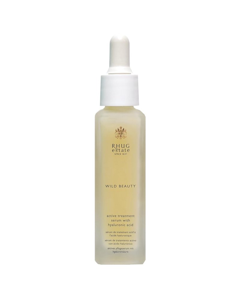 Rhug Wild Beauty. - Active Treatment Serum with Hyaluronic Acid | Lightweight Hydrating Face Serum | 30ml | Made in the UK